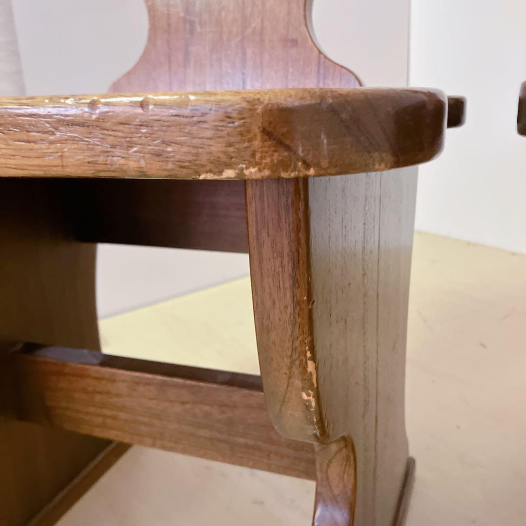 木製　ダイニングチェア　2脚セット　デザインチェア　アームレスチェア　椅子