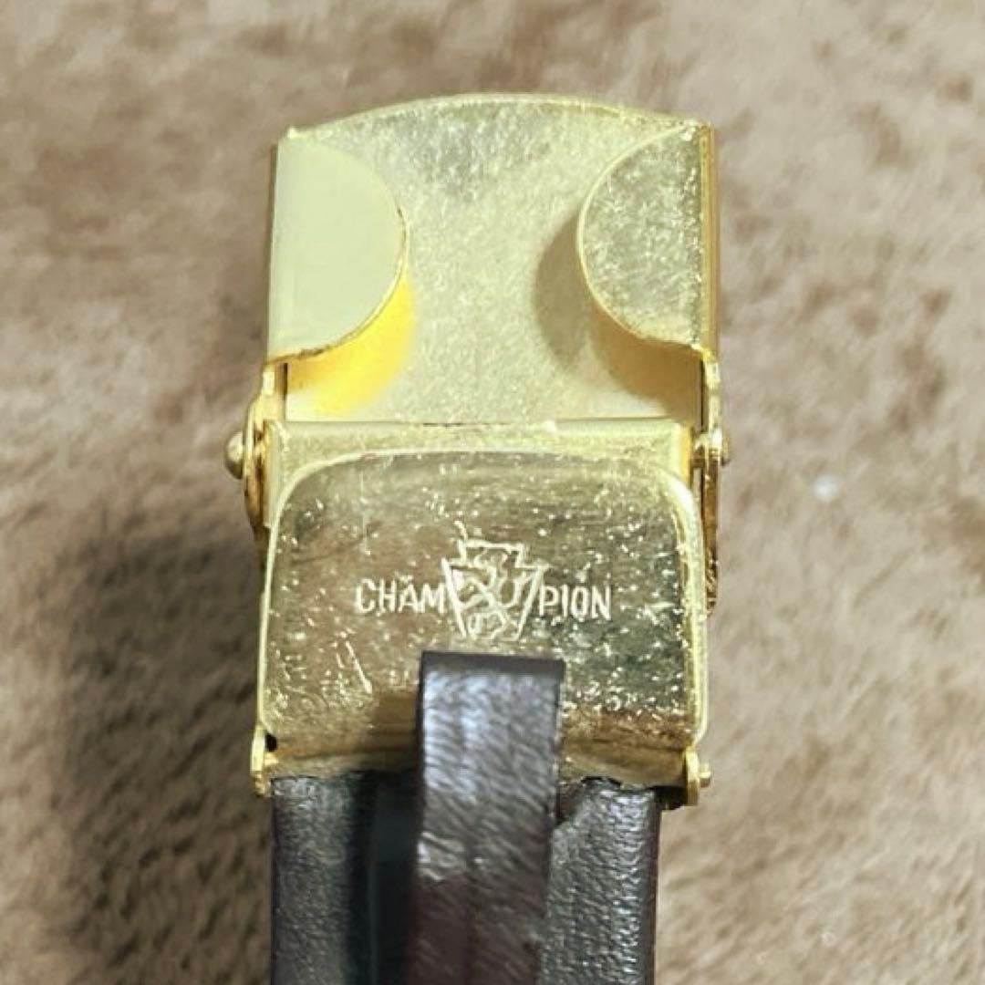 祖父譲り [希少/高級] クロコダイル ワニ革 レザーベルト CHAMPION