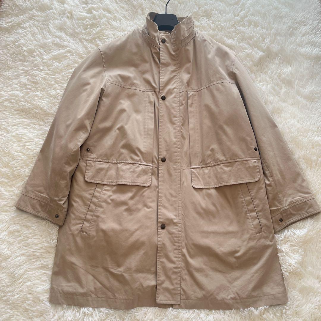 バーバリー　スタンドカラーコート　ノバチェック　ダウンライナー　ベージュ