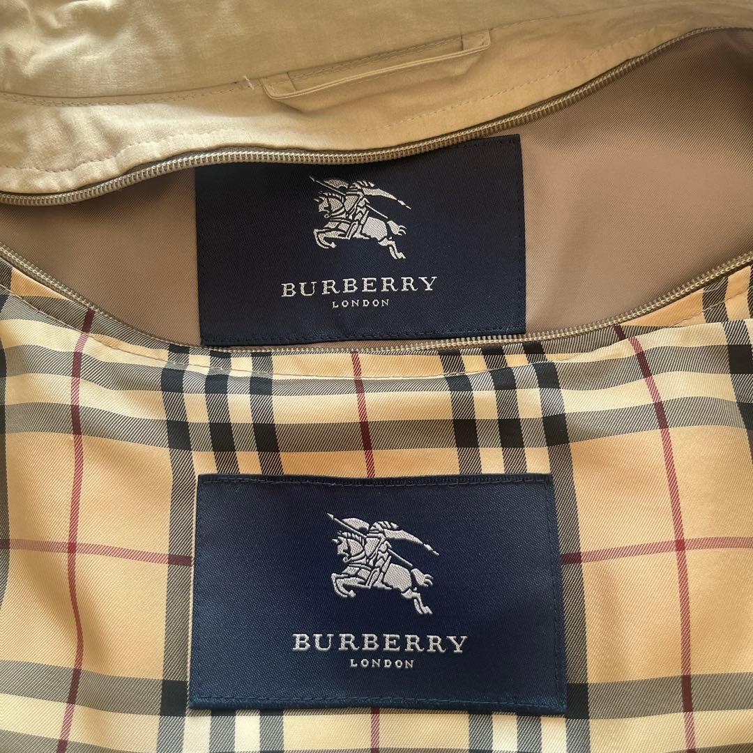 バーバリー　スタンドカラーコート　ノバチェック　ダウンライナー　ベージュ