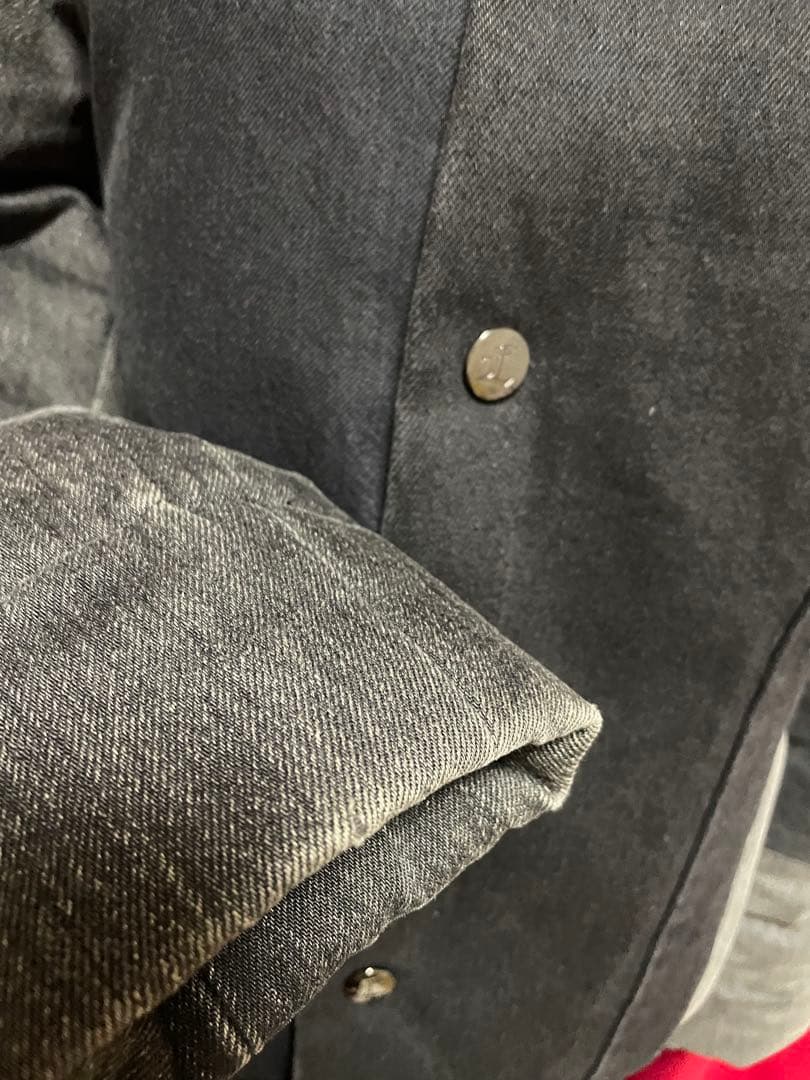 LIMIfeuリミフゥフードデニム切替ダウンジャケットワンサイズ黒ヨウジワイズ