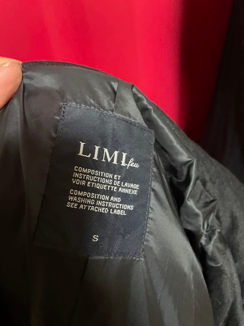 LIMIfeuリミフゥフードデニム切替ダウンジャケットワンサイズ黒ヨウジワイズ