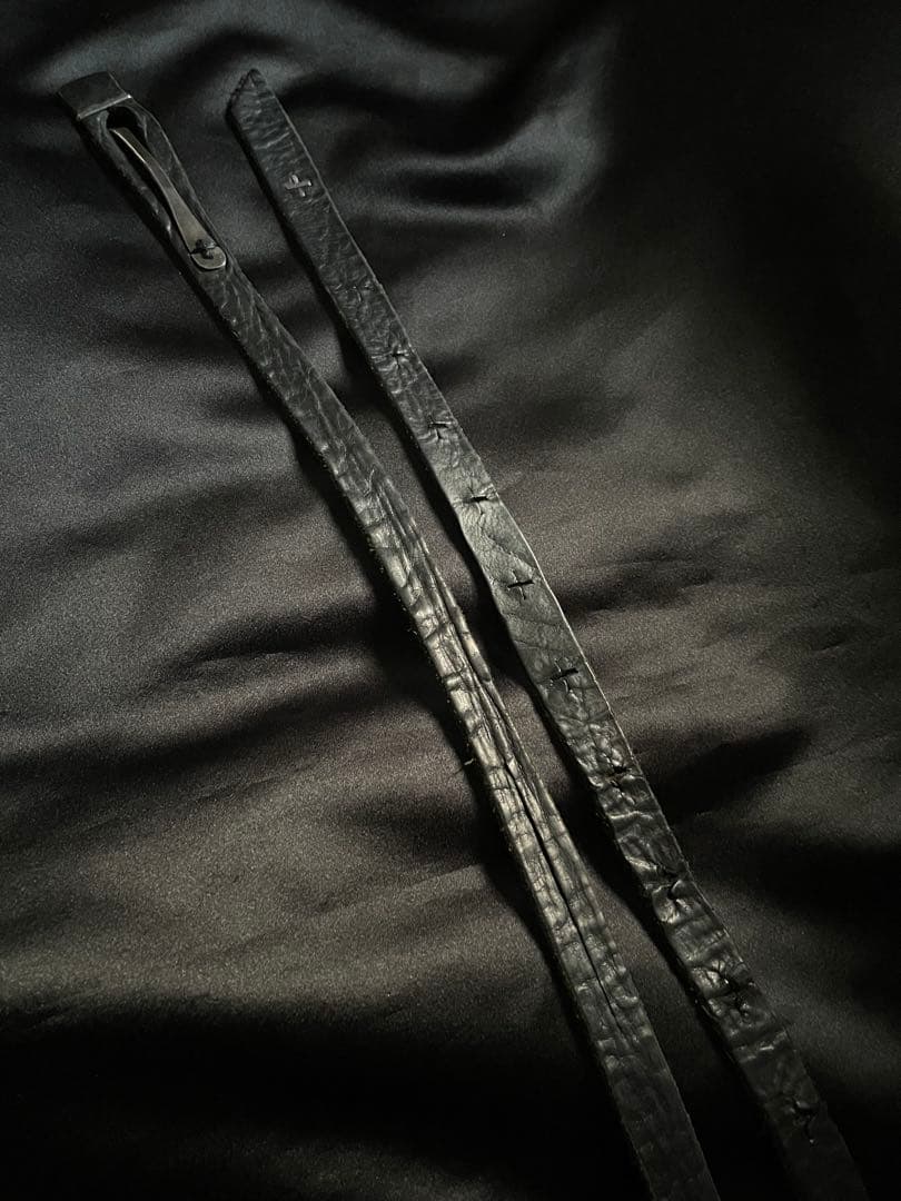 小物 m.a+ Leather Buckle Slim Belt Silver925