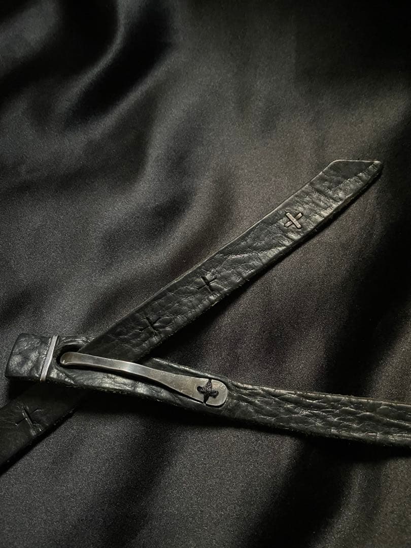 小物 m.a+ Leather Buckle Slim Belt Silver925