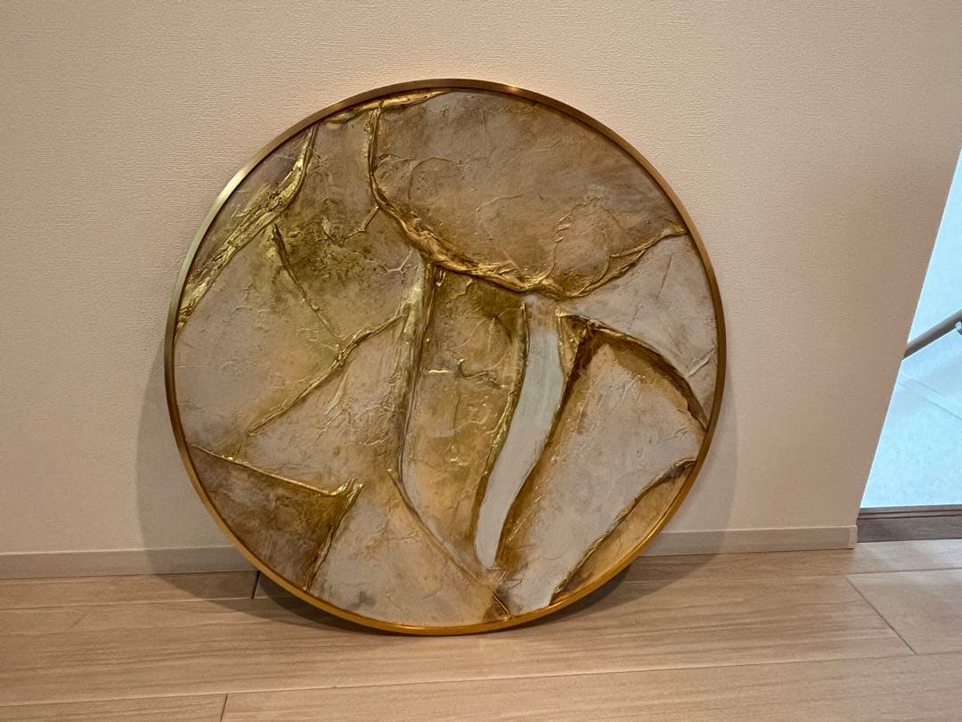 円形アートプレート 金色装飾