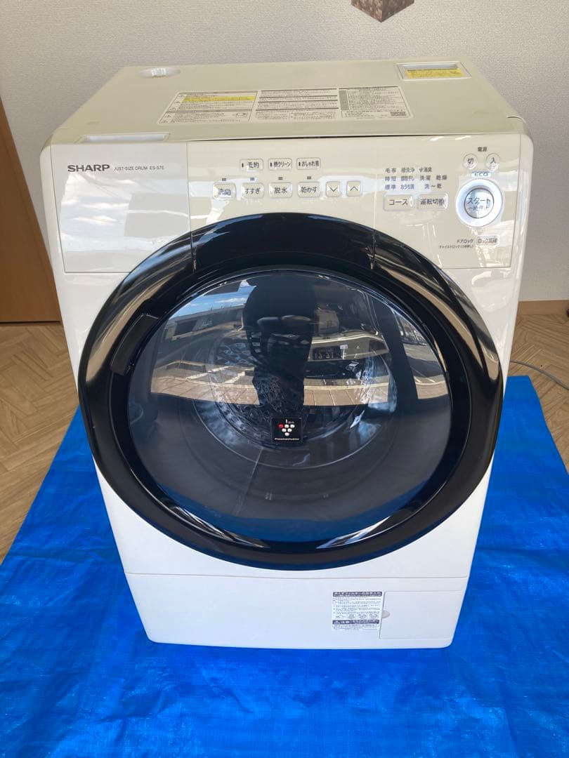 SHARP ドラム式洗濯機 本体 ホワイトES-S7E-WR