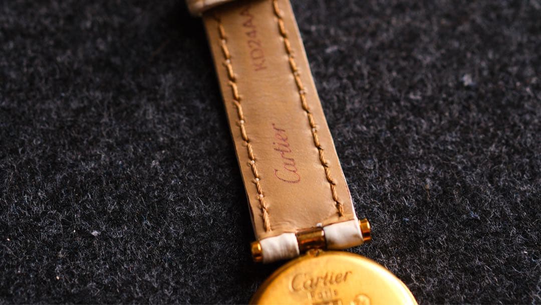 カルティエ QZ マストヴァンドーム SV925 ブラウン系文字盤 レディース