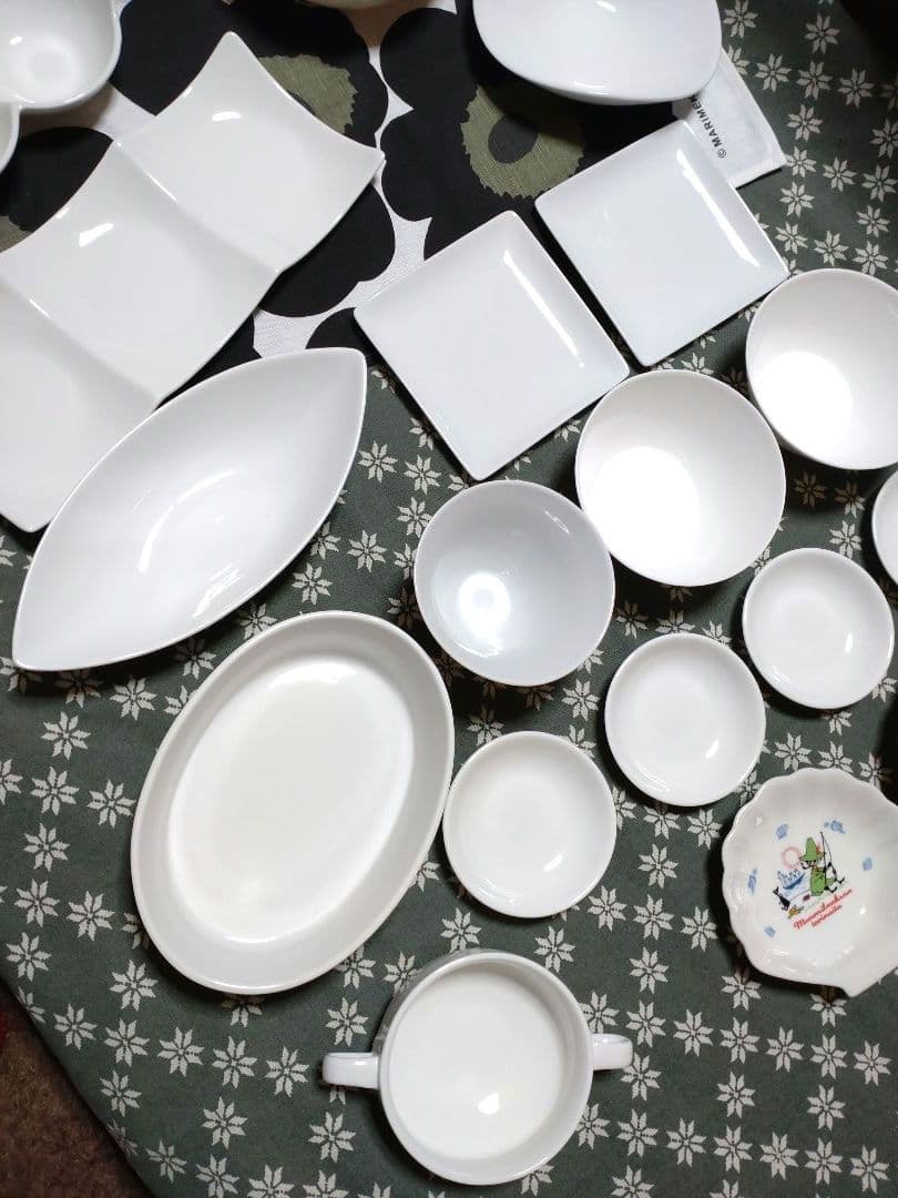 白 食器 19点■まとめ売り 未使用〜中古品 ■陶器 蚤の市 ヴィンテージ