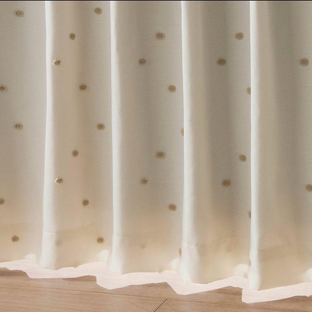 コーティング裏地付き遮光・遮熱・防音オーダーカーテン　165×185cm 2枚