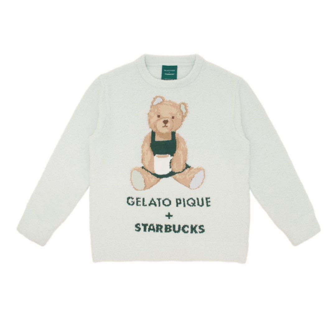 ジェラピケ Starbucks パウダー ベアジャガードプルオーバー グリーン