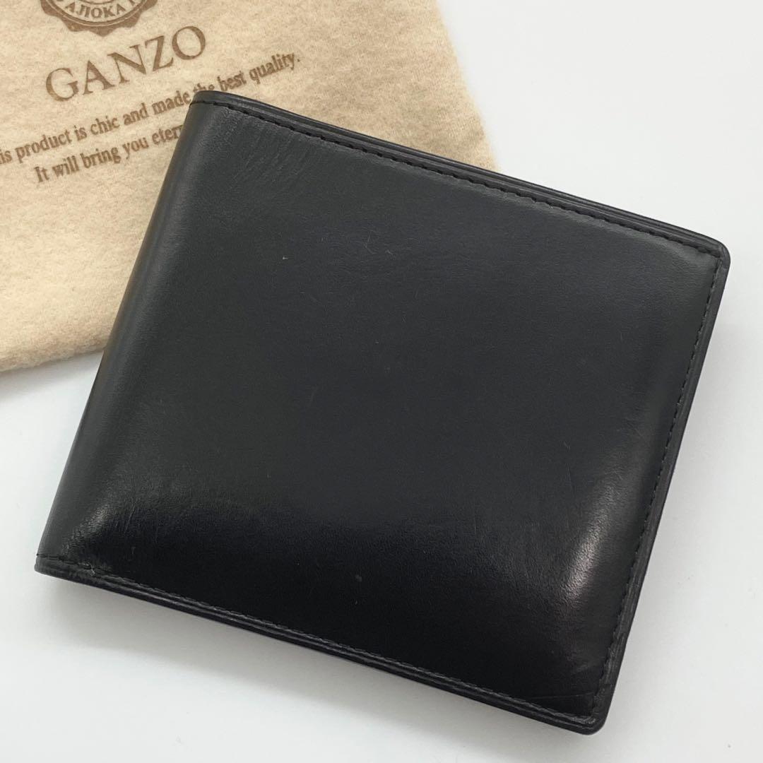 極美品 最高級　GANZO ガンゾ　折り財布　ブライドルレザー　ブラック