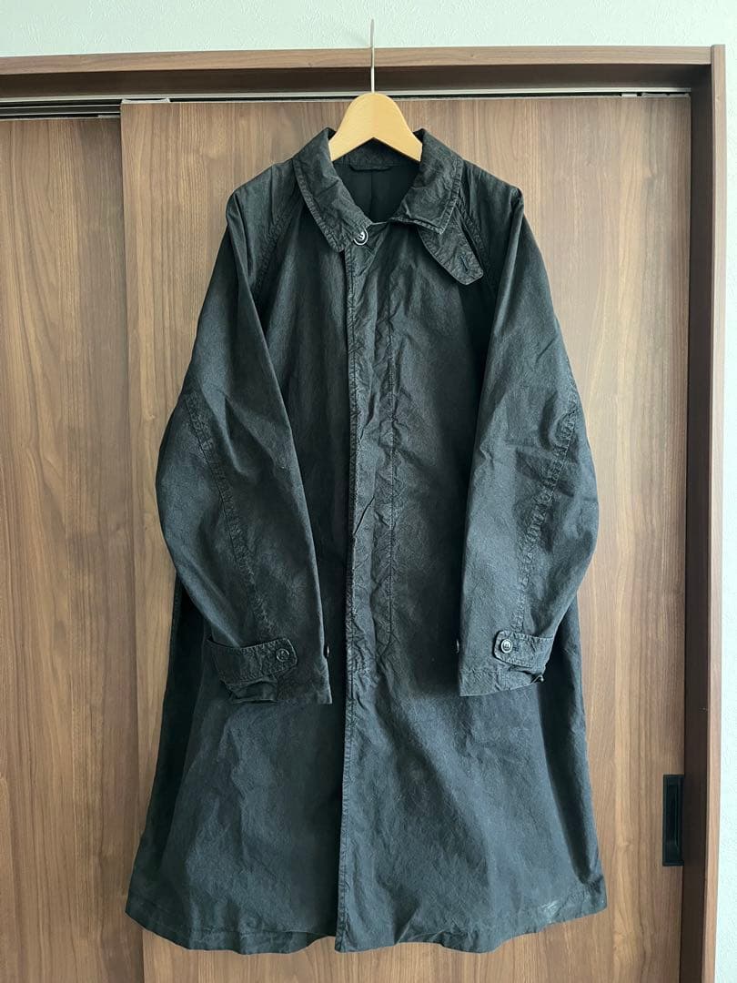 confect スーピマコットンステンカラーコート black