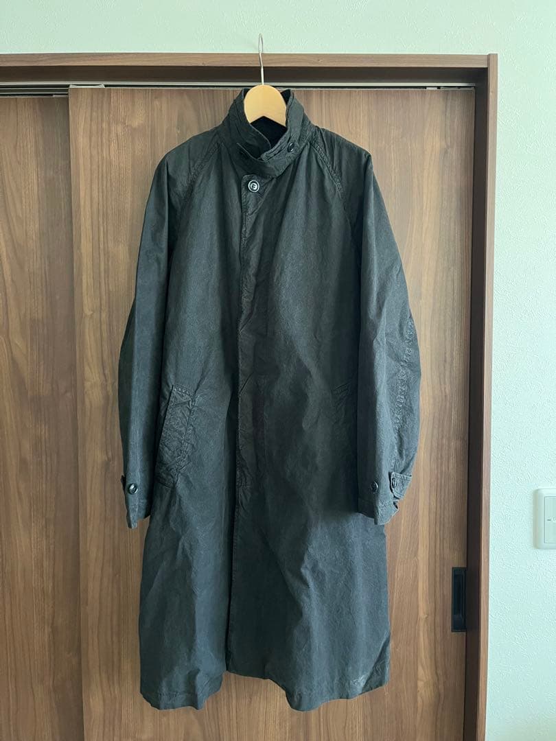 confect スーピマコットンステンカラーコート black