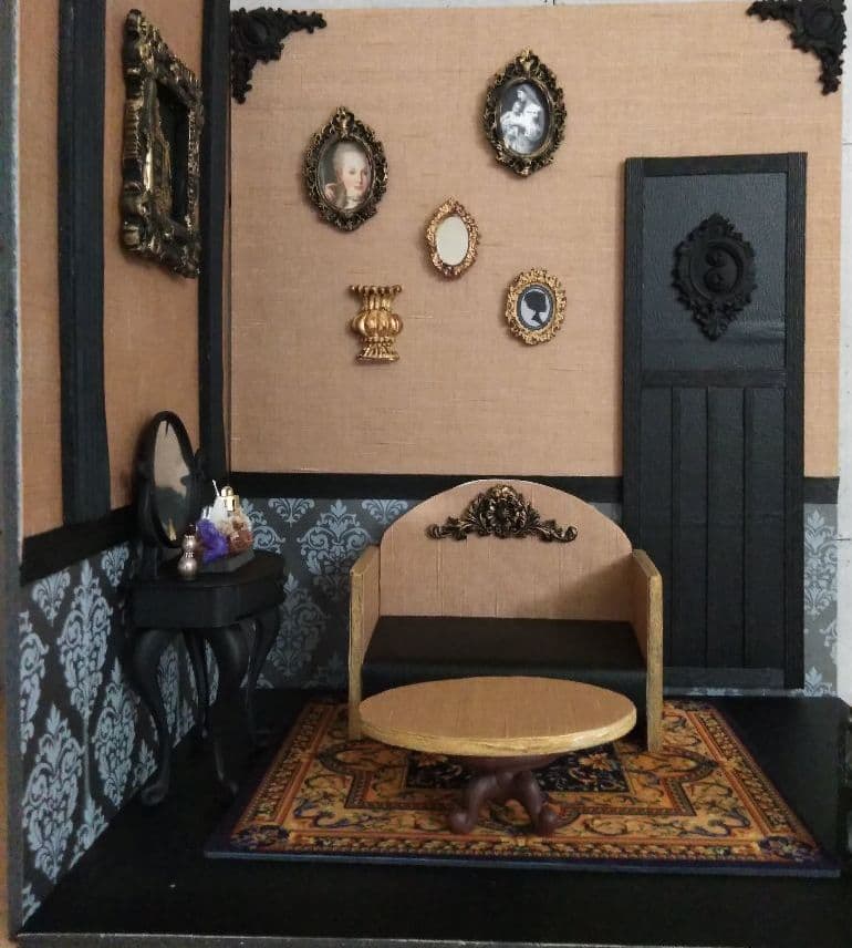 組立ドールハウス　ゴシック　背景ボード