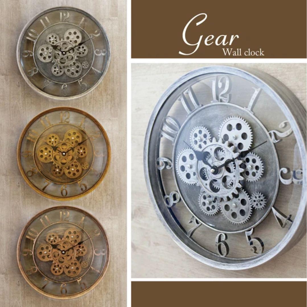 【掛時計】Decorative Wall Clock ウォールクロック Gear