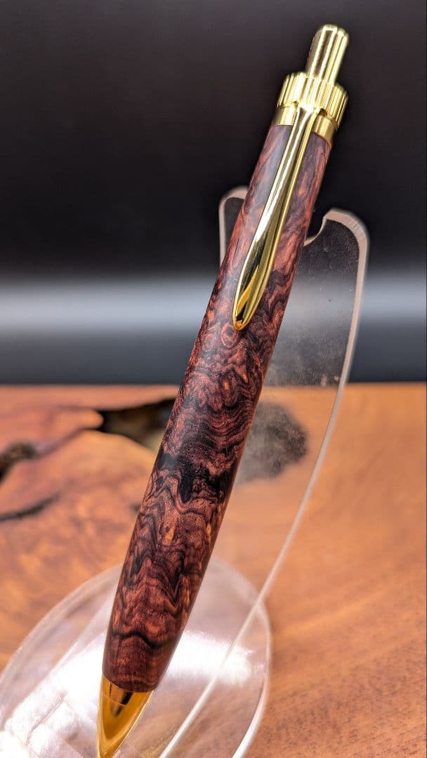 640超極上　ココボロ　瘤杢　木軸シャーペン　ボールペン