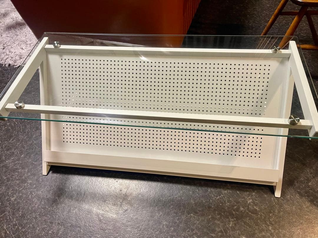 パンチングラック ガラステーブル インテリア収納 本棚 飾り棚 珍しい一品 レア