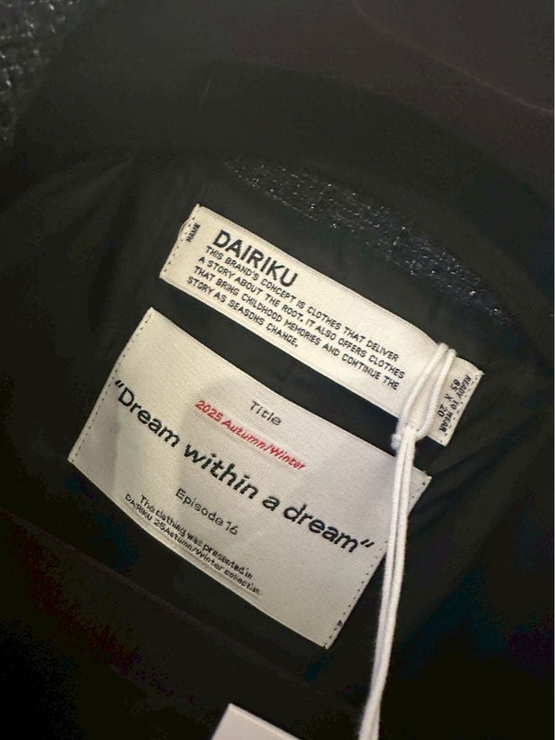 DAIRIKU 2025最新作 コレクション ロングコート 未使用タグ付き