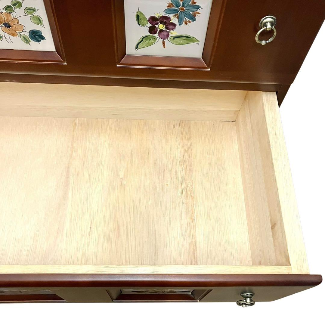 【美品】ACTUS アクタス バレンシア タイル チェスト スペイン 天然木