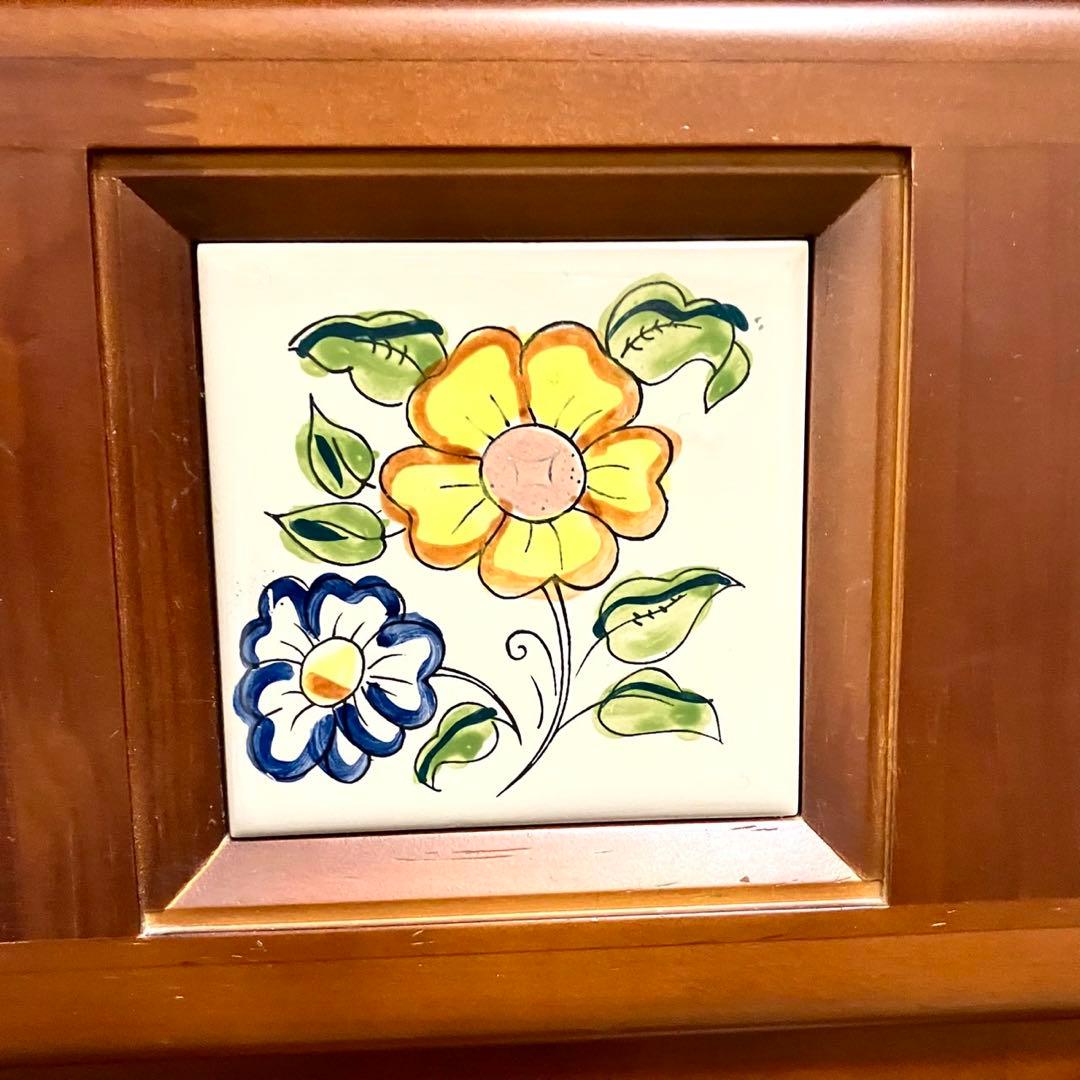 【美品】ACTUS アクタス バレンシア タイル チェスト スペイン 天然木