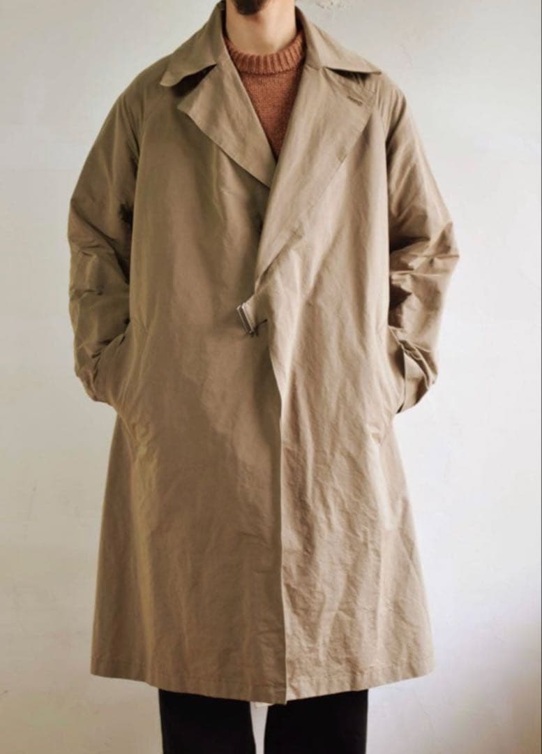 COMOLI 名作17SS コットンナイロン タイロッケンコート サイズ1 美品