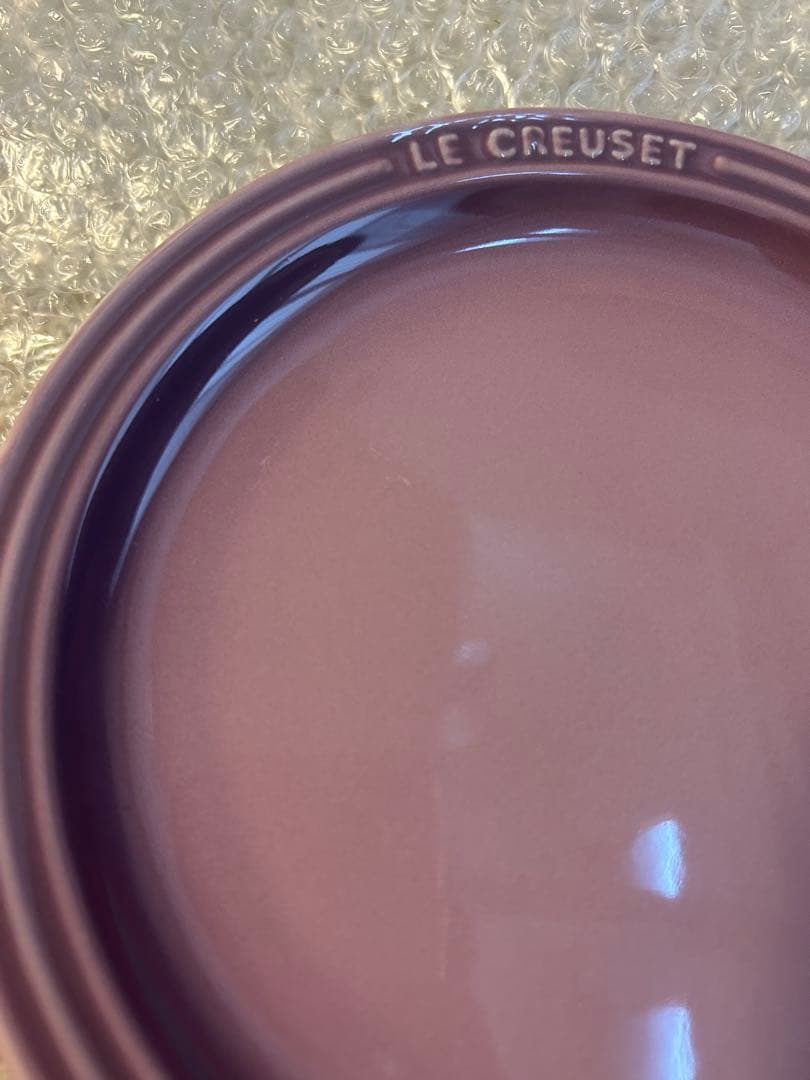 ル・クルーゼ★メゾンドパリ★パイディッシュ・プレート19センチ★モーヴピンク