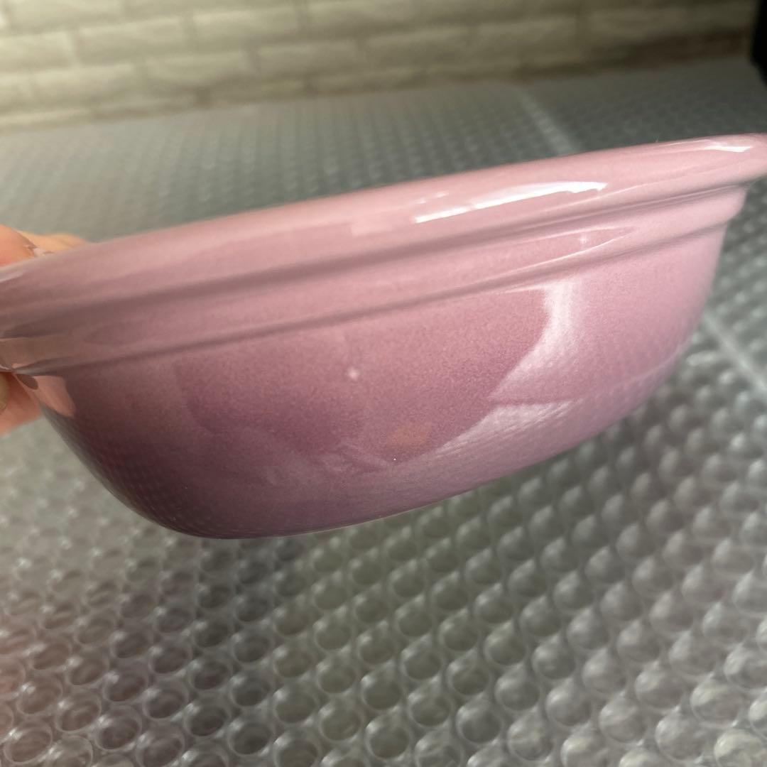 ル・クルーゼ★メゾンドパリ★パイディッシュ・プレート19センチ★モーヴピンク