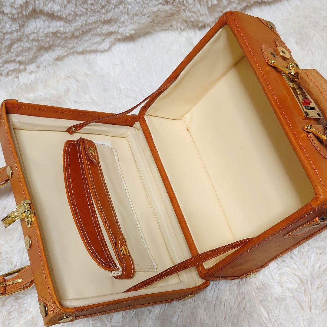 【新品】ユーラシア ピッグレザー ミニトランク ショルダーバッグ 2way