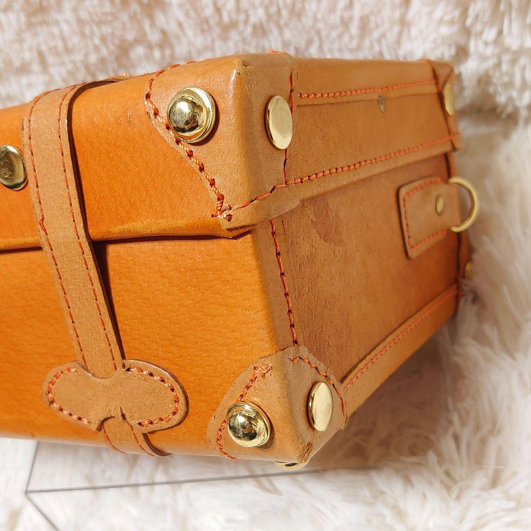 【新品】ユーラシア ピッグレザー ミニトランク ショルダーバッグ 2way