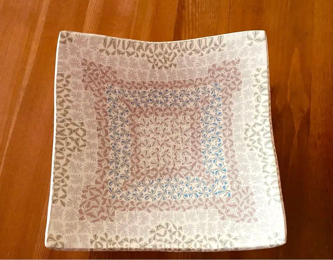 長江哲男　高台皿　　民藝