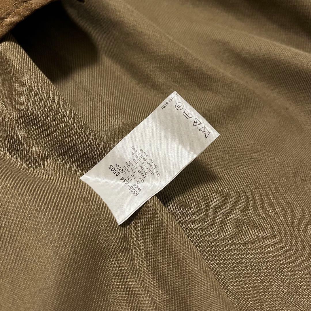 美品 ドゥロワー ロングコート ノーカラー トレンチ ベルト オーバーサイズ