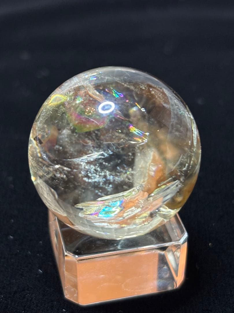 【金・成功・良縁】虹入！青ラダー入シトリンスフィア⭐️ゴールデンヒーラ共R207