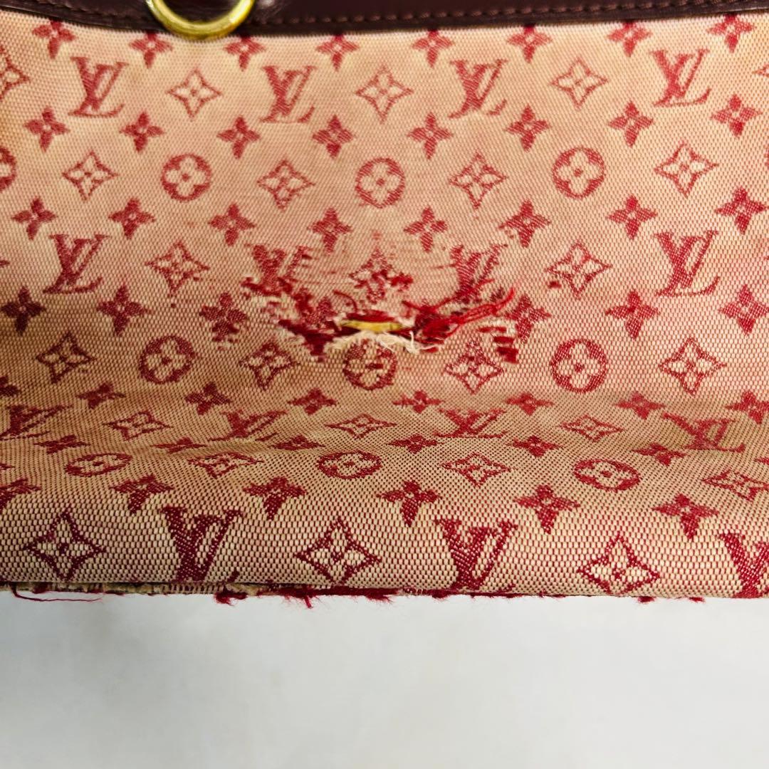 【ルイ ヴィトン】モノグラムミニ　ジョセフィーヌ　チェリー　破れ等なり