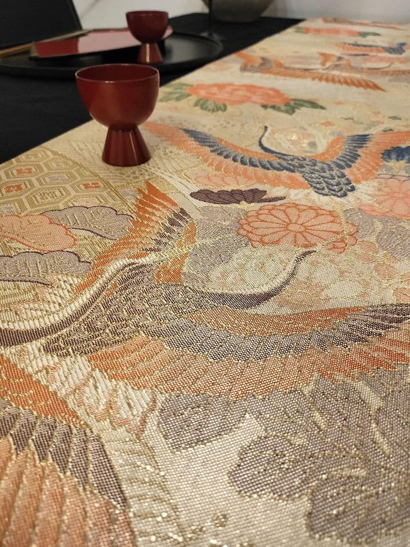 A941★高級‼️ひな祭り‼️袋帯テーブルランナー2ｍ7cm