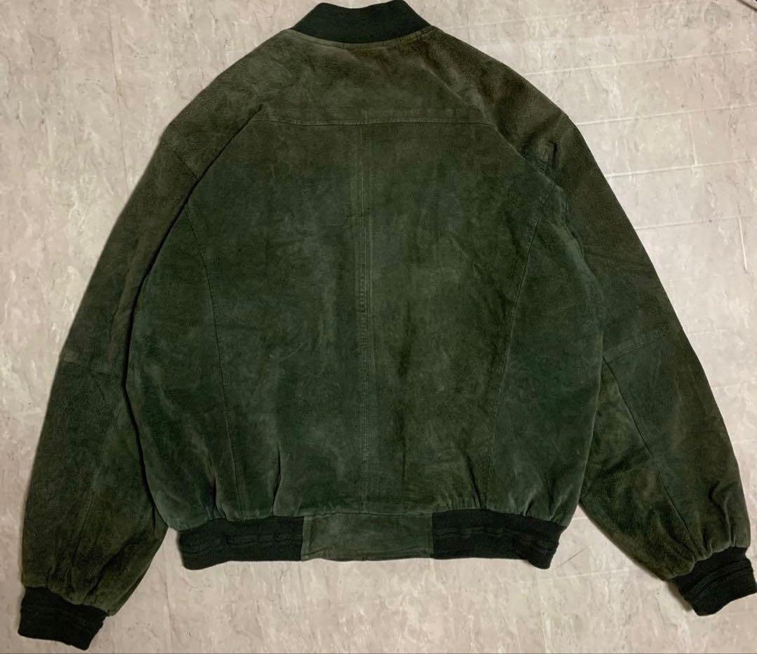 90s レザーボンバージャケット　本革　短丈　レザーフライトジャケット深水光太