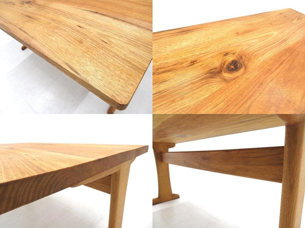 展示品　チェスナット材　無垢材　オイル仕上げ　デスク　書斎机　勉強机　北欧　高級