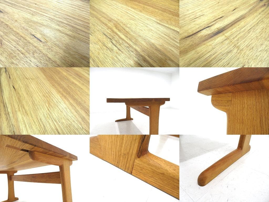 展示品　チェスナット材　無垢材　オイル仕上げ　デスク　書斎机　勉強机　北欧　高級