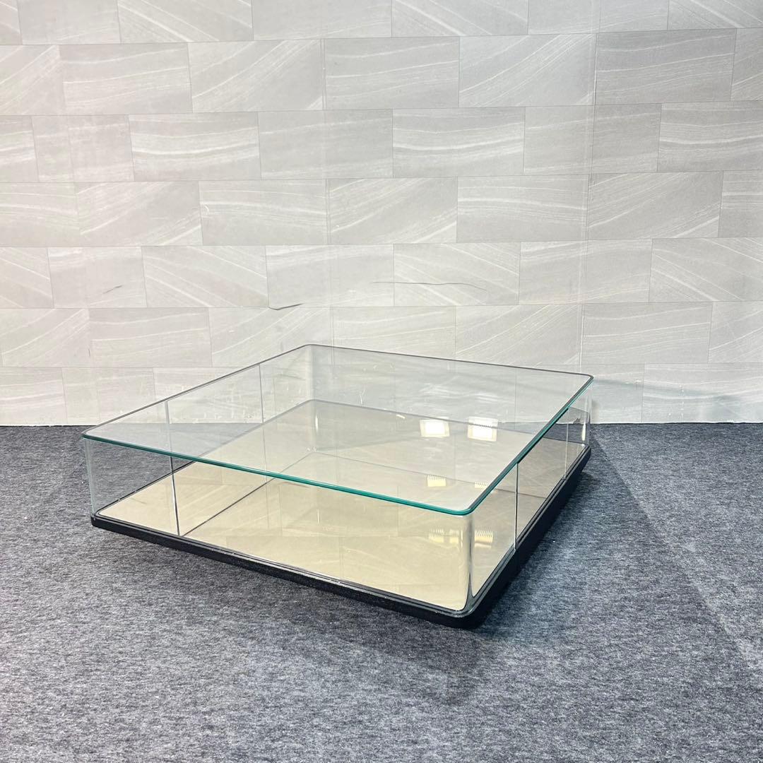 GLAS ITALIA リビングテーブル ガラス張り おしゃれ 家具 d5267