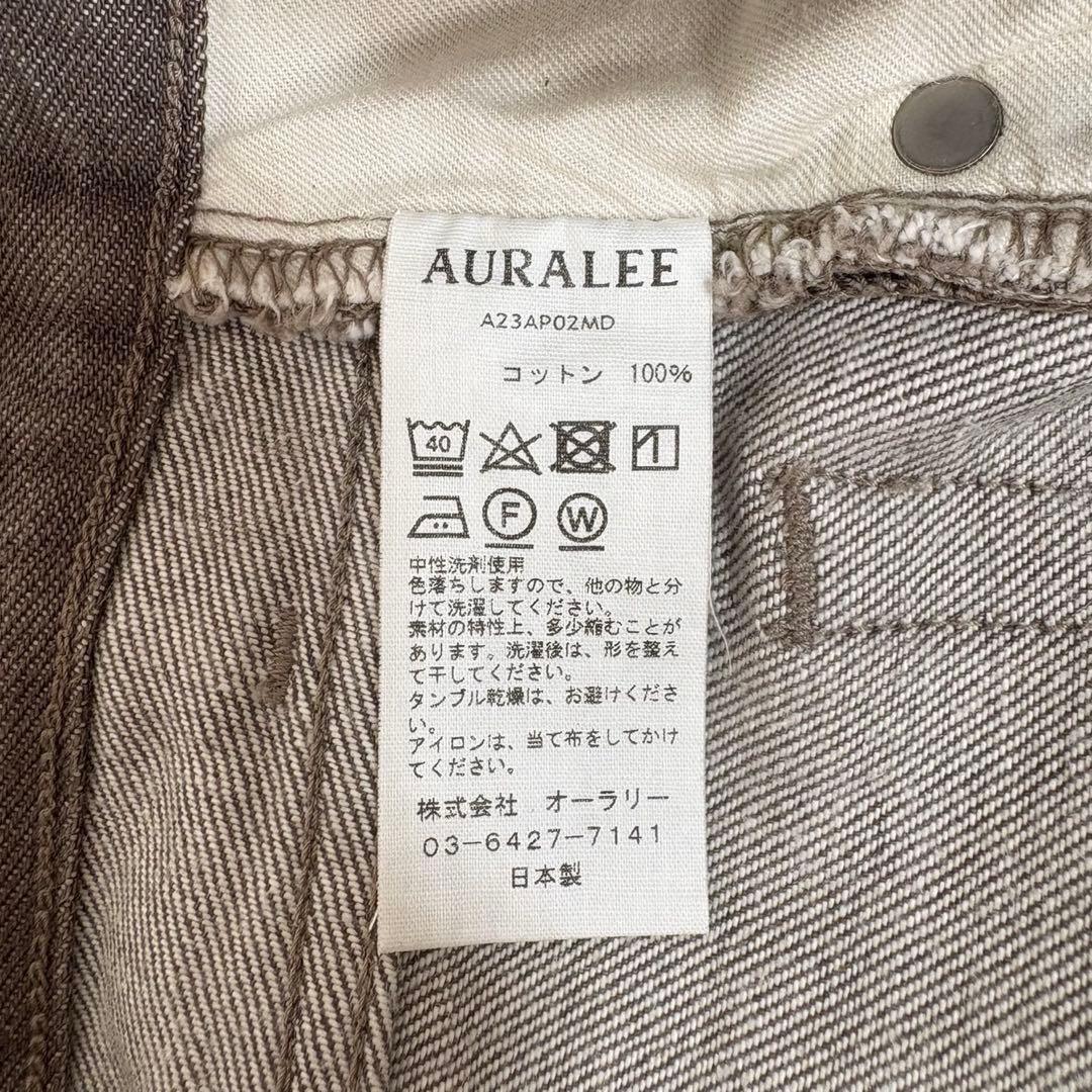 試着のみAURALEE HARD TWIST BROWN DENIM 5P 25