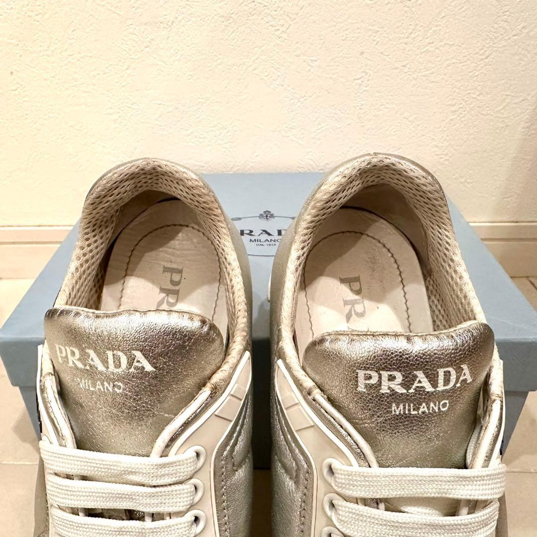 PRADA｜Nappa Leather Cloud Sneakers EU38