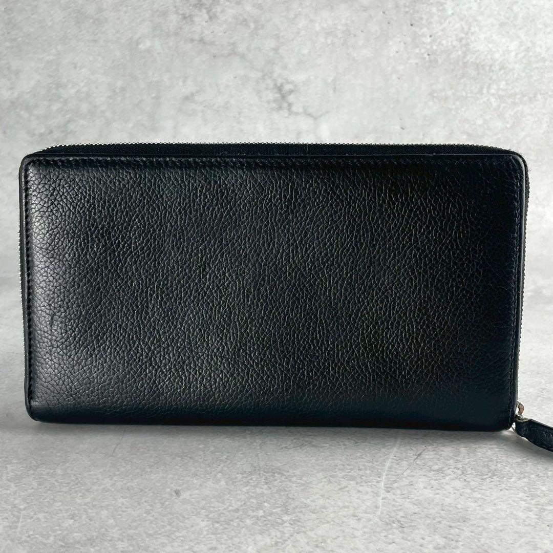 【美品】バレンシアガ 長財布 エブリデイ ロゴプリント ブラック