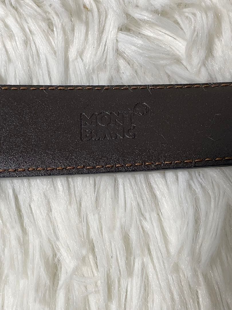 MONTBLANC モンブラン 本革　レザーベルト 黒 ゴールド金具