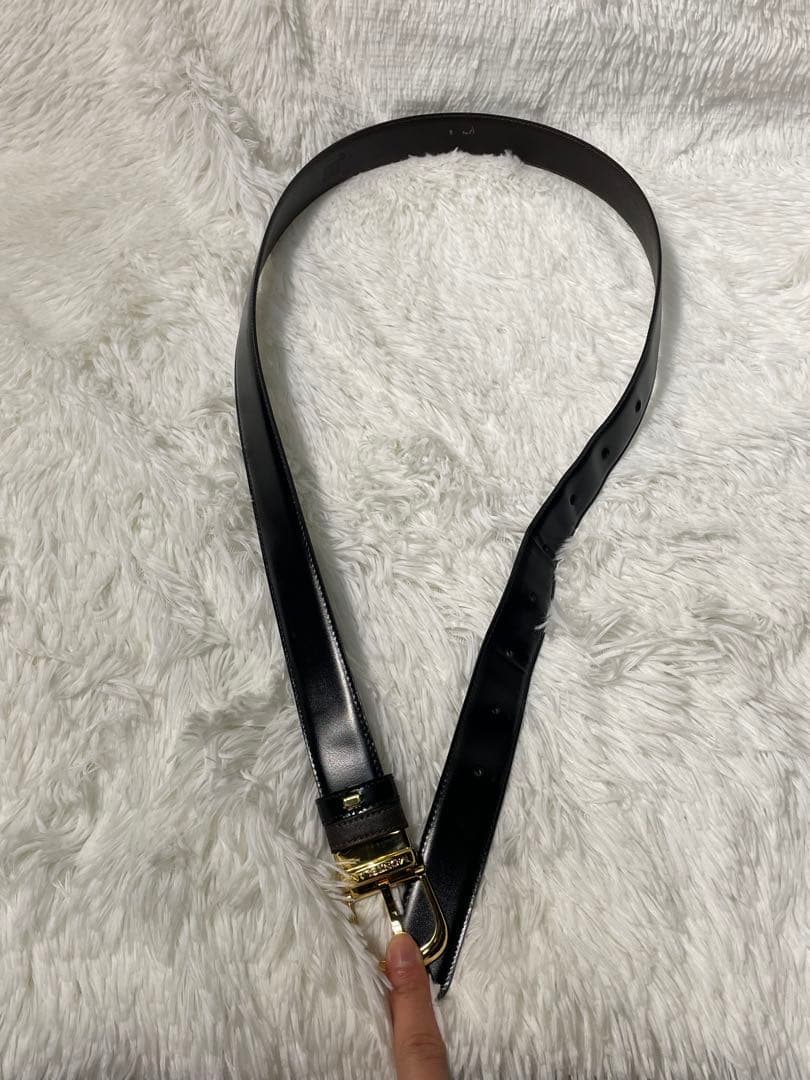 MONTBLANC モンブラン 本革　レザーベルト 黒 ゴールド金具