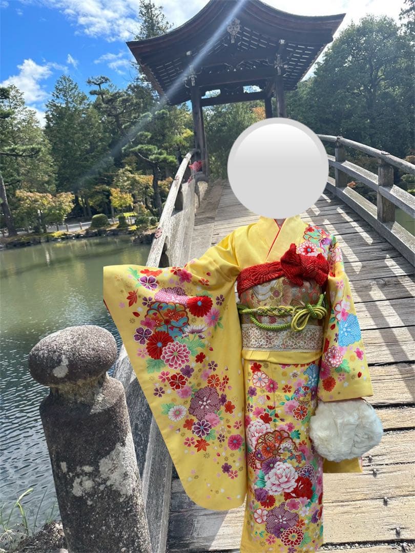 日本製　七五三　7歳　着物　フルセット　和装　和服