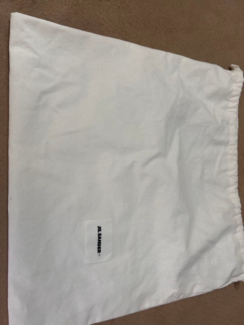 JIL SANDER+ ホワイト マフラー フリンジ付き