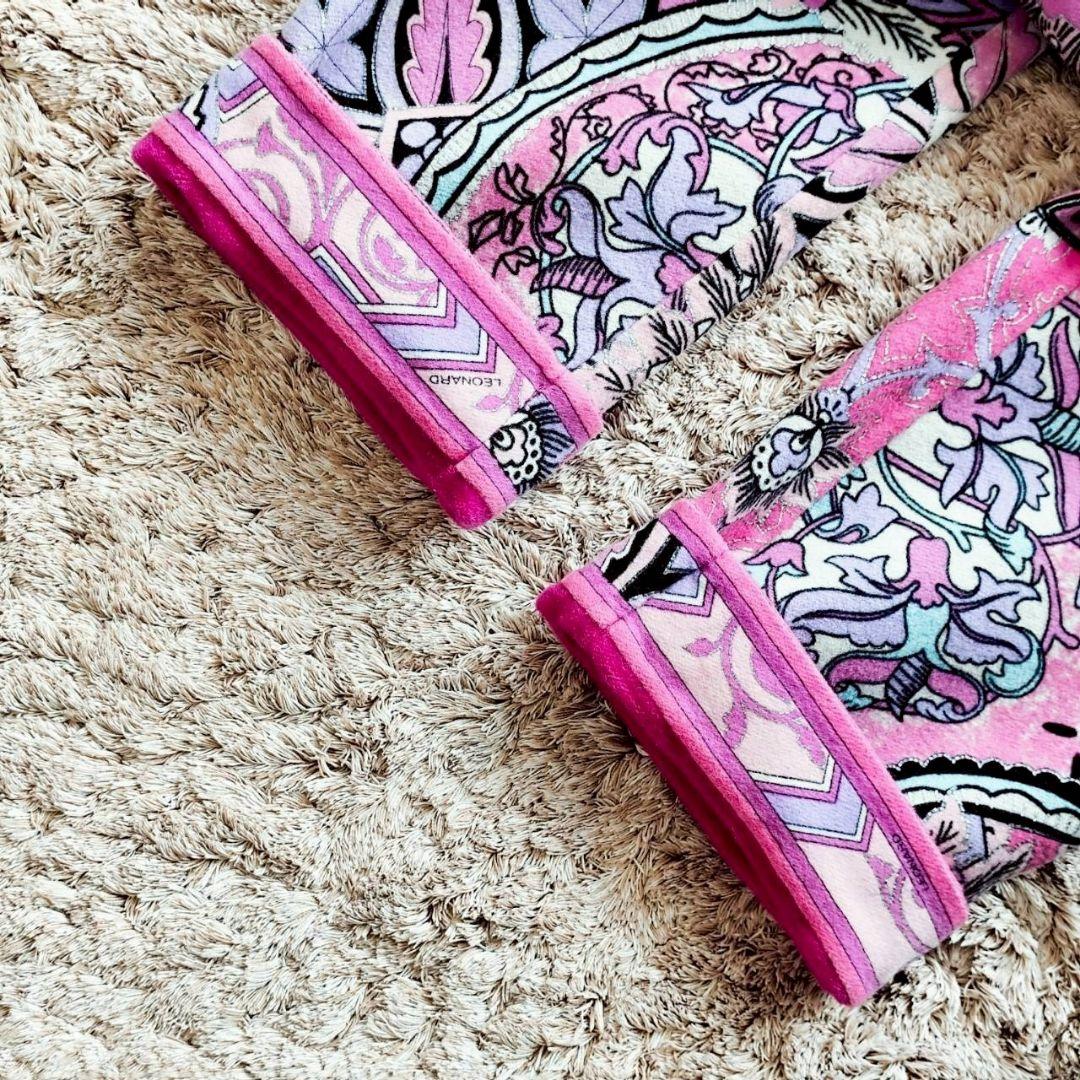 レオナール リバーシブル トリム ウール アンゴラ ダブル コート