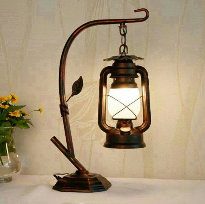 未使用アンティーク 鉄工芸 電気スタンド 照明 ランプ模様 クリエイティブ
