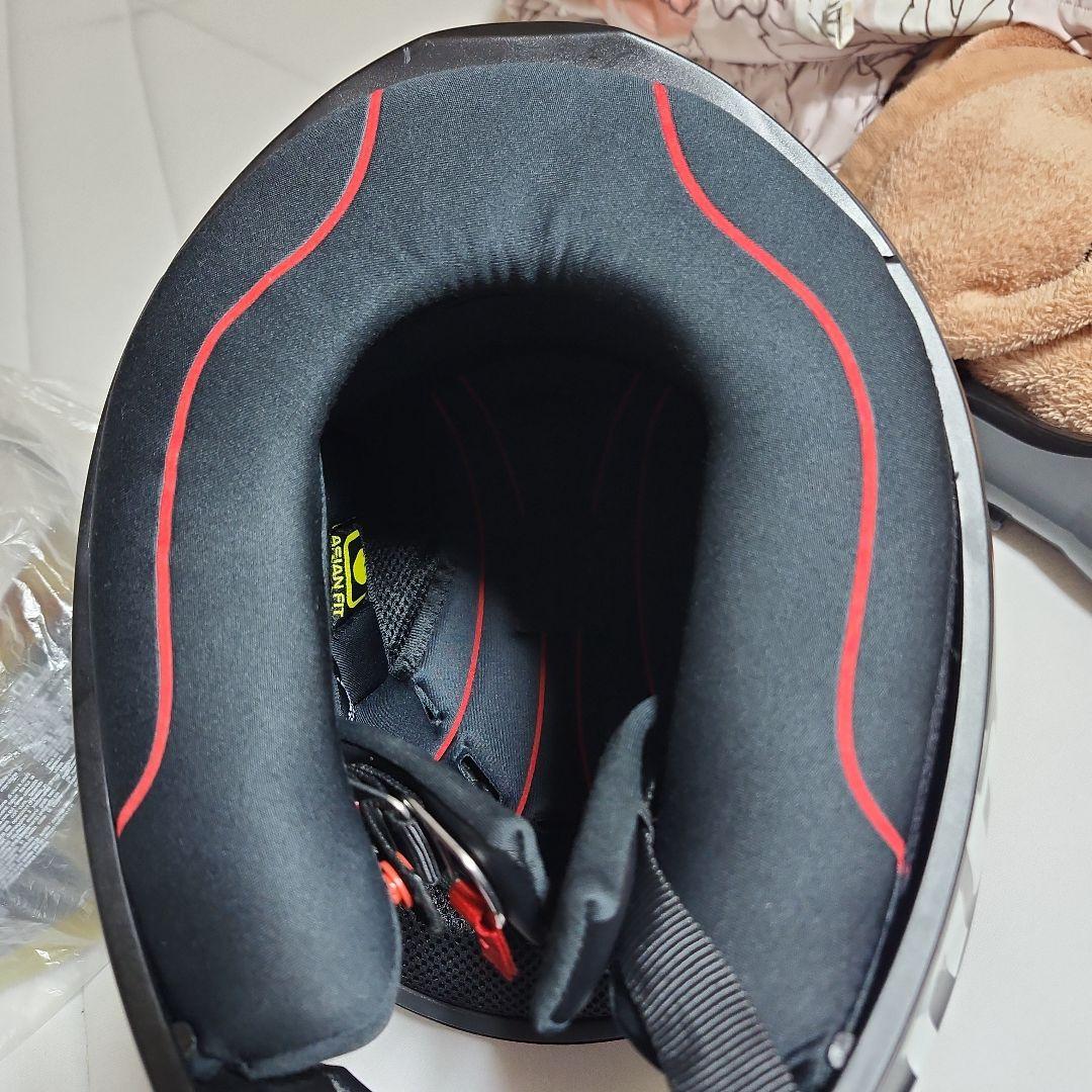 AGV フルフェイスヘルメット ブラック/レッド新品ミラーシルド付き