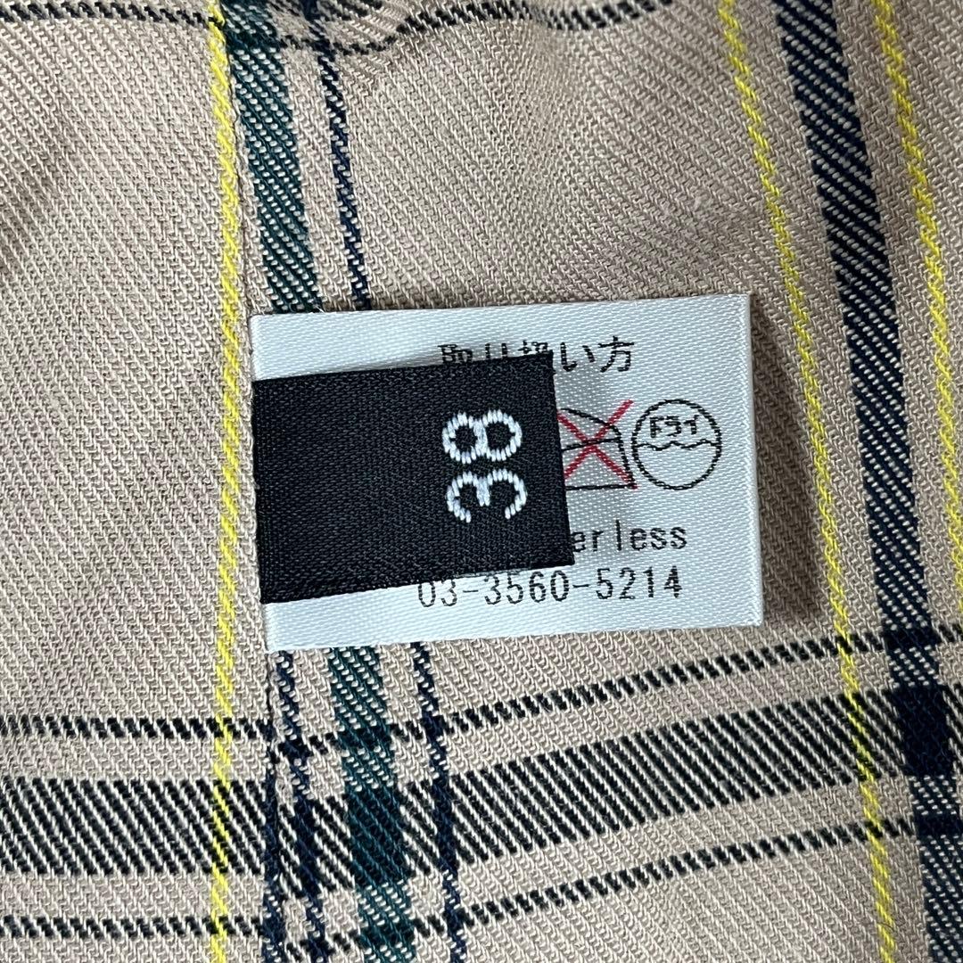 GRENFELL グレンフェル 英国製 裏地チェック ステンカラーコート 38M