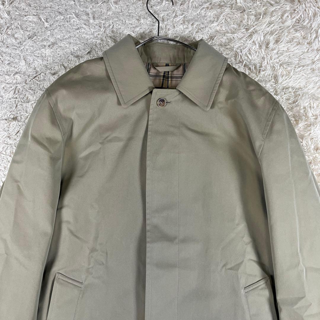 GRENFELL グレンフェル 英国製 裏地チェック ステンカラーコート 38M